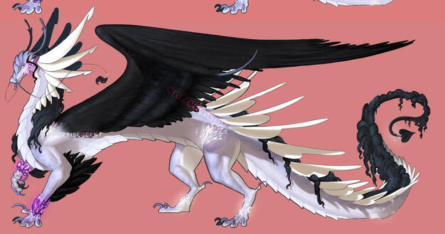 artist: crazedcasey | second variant of Scopris' Eastern dragon form. she can shift between this and variant one at will