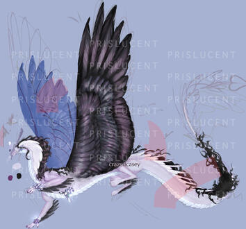 artist: crazedcasey | first variant of Scopris&#39; Eastern dragon form (aka the original, i call it crow). she can shift between this and variant two at will